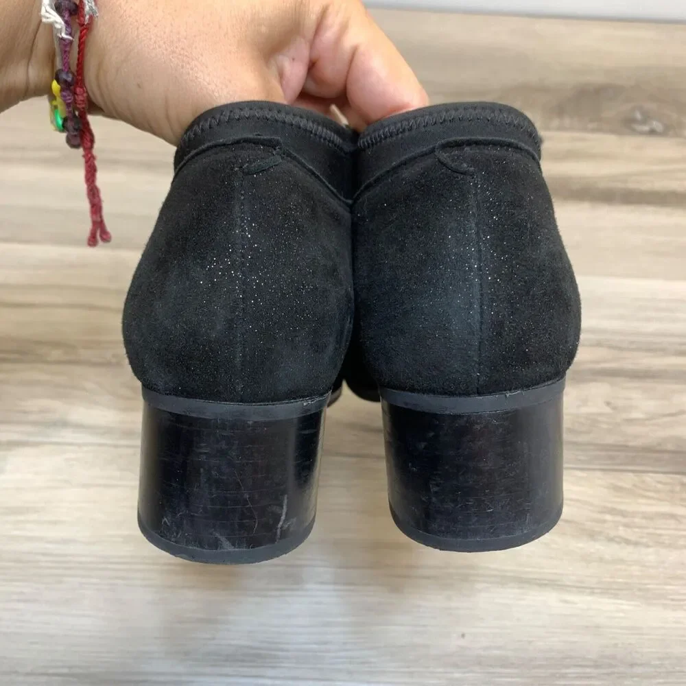 Cloud Footwear Black Stretch Heeled Comfort Ankle Shoes Portugal Size 6 EU 37‎